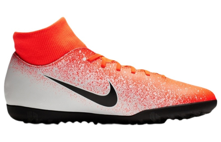 Мужские бутсы Nike Mercurial Superfly 6 Club TF (оранжевые) — Белый / оранжевый — фото 2