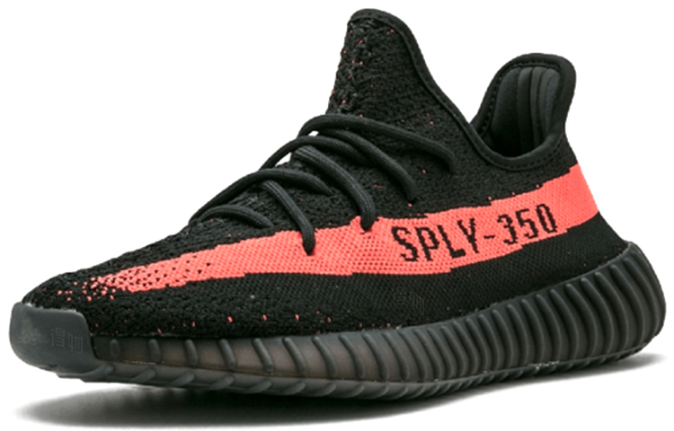 Кроссовки adidas originals Yeezy Boost 350 V2 Core Black Red 2016 (черно-красные) — фото 2