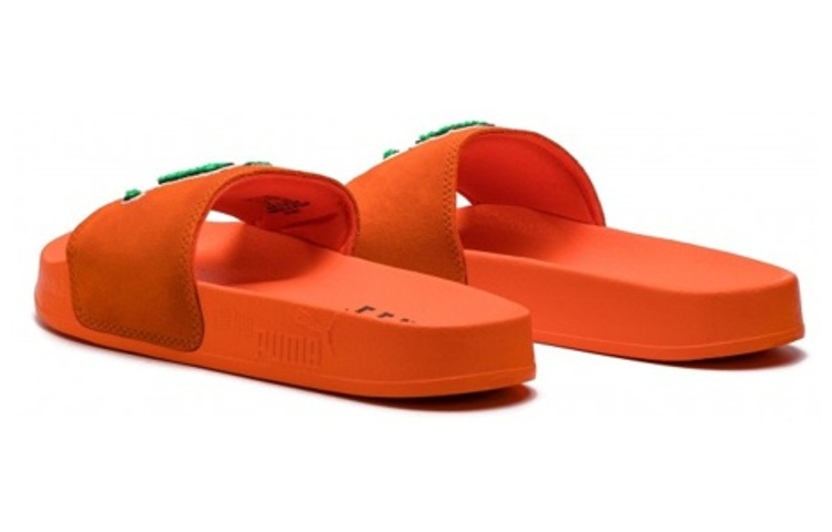 Женские шлепанцы PUMA Leadcat Slide Rihanna Fenty FU Orange (зеленые) — Зелёный — фото 3