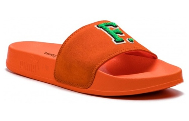 Женские шлепанцы PUMA Leadcat Slide Rihanna Fenty FU Orange (зеленые) — Зелёный — фото 2