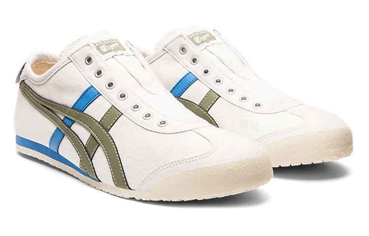 Кеды Onitsuka Tiger MEXICO 66 Slip-On (бело-зеленые) — фото 4