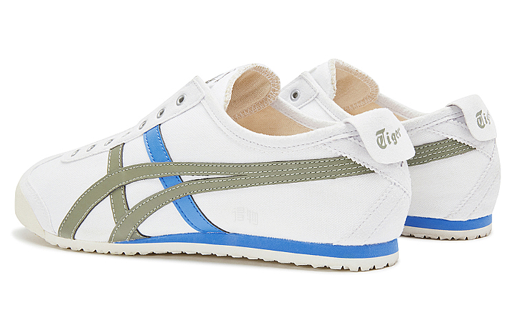 Кеды Onitsuka Tiger MEXICO 66 Slip-On (бело-зеленые) — фото 3