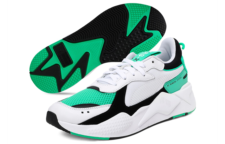 Кроссовки PUMA RS-X Reinvention Trainers (бело-зеленые) — Белый / зелёный — фото 3