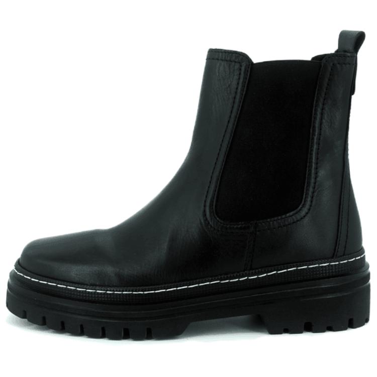 Gabor Cow Leather Short Chelsea Boots Women's Black