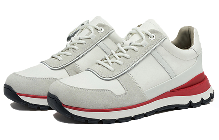 Clarks Comfortable Abrasion Resistant Low top Running Shoes Men’s White