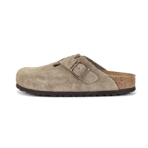 Boston Birkenstock Soft Footbed Suede Narrow 'Taupe'