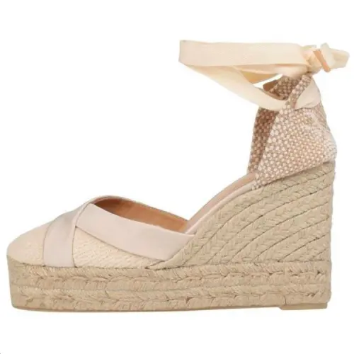 Castañer Wedge Heel High Heels Women's Pink Beige