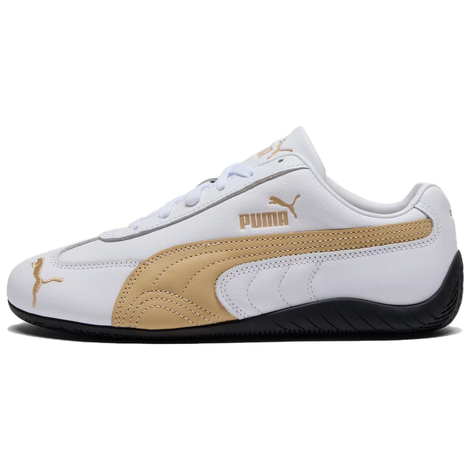 PUMA Speedcat Abrasion Resistant Low top Casual Shoes Women's White Yellow