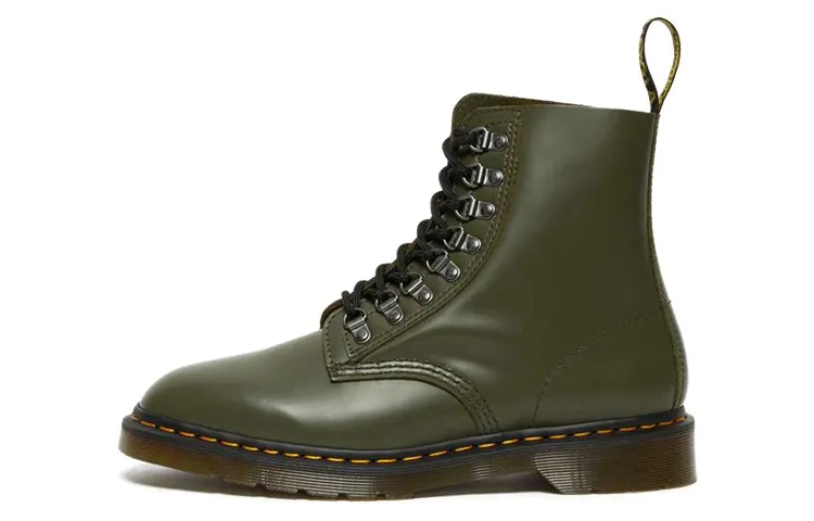 Dr. Martens 1460 Pascal Verso Stylish Simplicity Waterproof Wear Resistant Mid Tops Combat Boots Couple Style Green