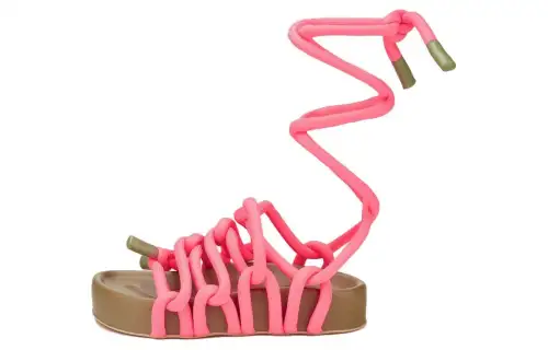 AGL Leather One Strap Sandals 3cm Women's Pink