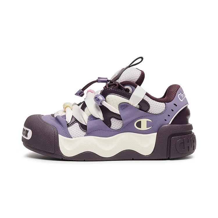 Champion AutoSkate EC Textile, Synthetic Leather Low top Skateboard Shoes Women's Gray Tone Grape Purple/Midnight Plum