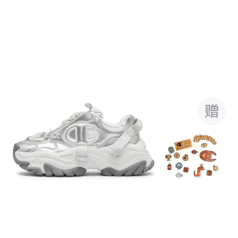 Champion Low top Chunky Sneakers Unisex Silver White/Photon Gray Pearl