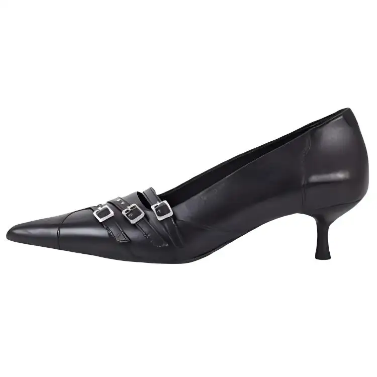 VAGABOND SHOEMAKERS Leather Slim Heel High Heels 4.7CM Women's Black