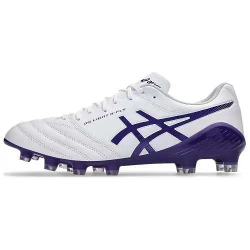 Asics DS LIGHT X FLY 5 Artificial Turf, Natural Grass Soccer Shoes Men's White Purple