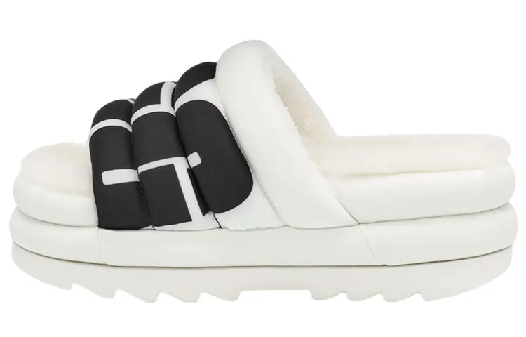 UGG Maxi Slide Logo White Women's
