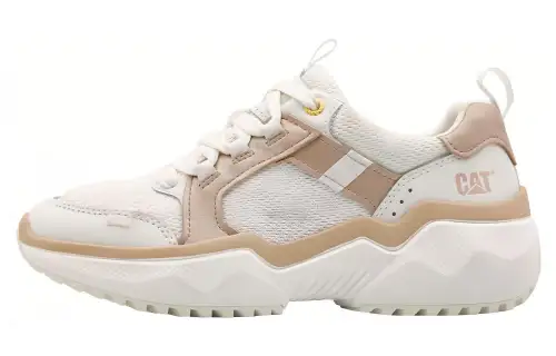 CAT RevealMesh Cushioning Slip Resistant Abrasion Resistant Breathable Low top Sports Casual Shoes Women's White Brown