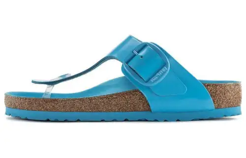 Birkenstock Rubber Sole Flip Flops Women's Sky Blue Narrow