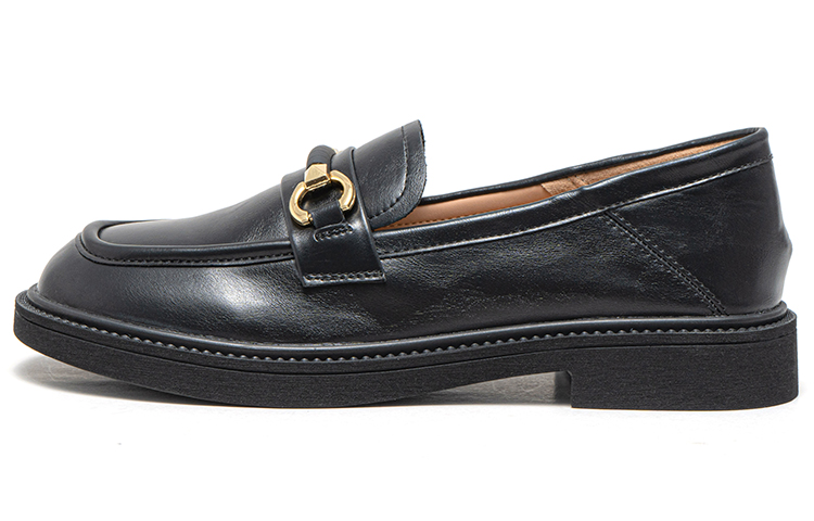 La Chapelle Pu Loafers 2.5cm Women's Black