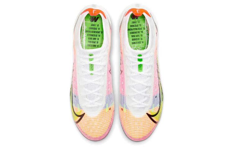 бутсы Nike Mercurial Vapor 14 FG (бело-цветные) — 白/彩 — фото 4