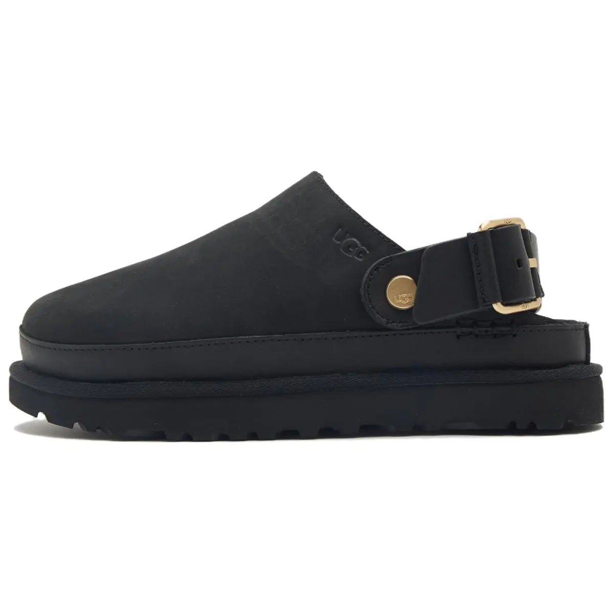 UGG Goldenstar Clog Leather Casual Shoes Women's Black
