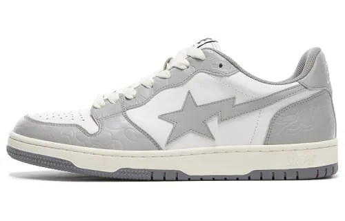 A BATHING APE Court Sta Low 'White Gray'