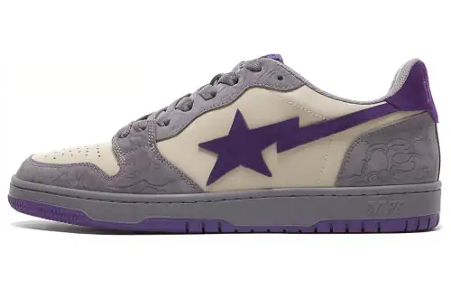 BAPE A BATHING APE Court Sta Mist Grey Royal Purple