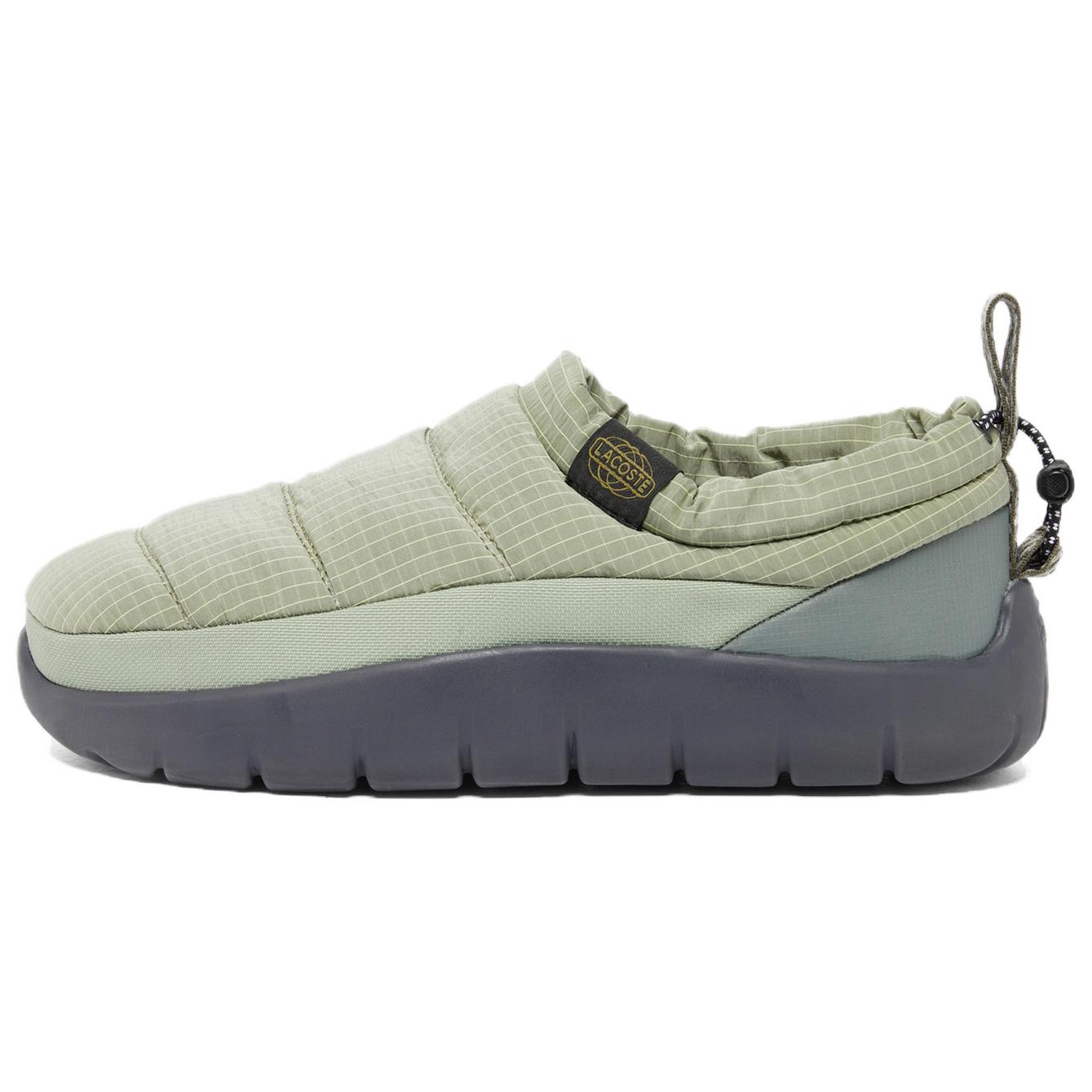 Женские слипоны LACOSTE Serve Slipper (зеленые)