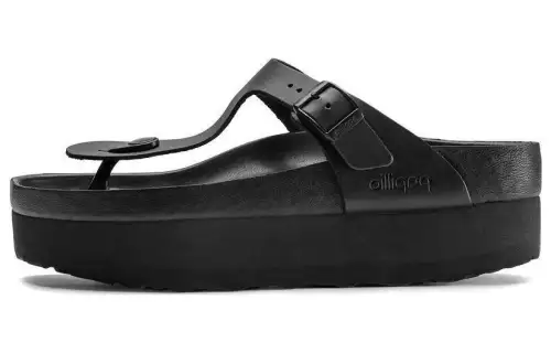 Birkenstock Quick Dry Slip Resistant Flip Flops Women's Black Regular