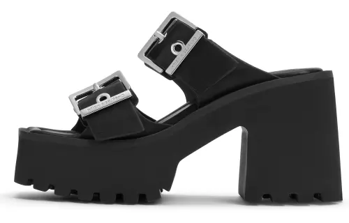 CHARLES&KEITH EVA Slip Resistant One Piece Slippers Women's Black/White