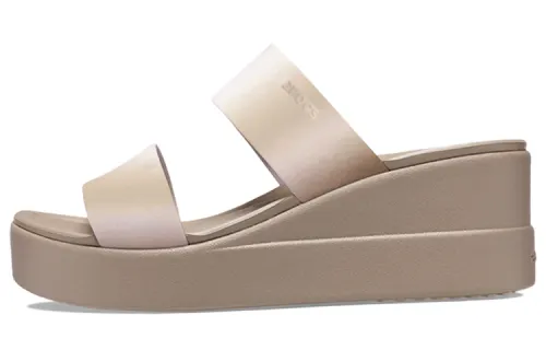 Crocs Brooklyn Slide Slippers Women's Champagne