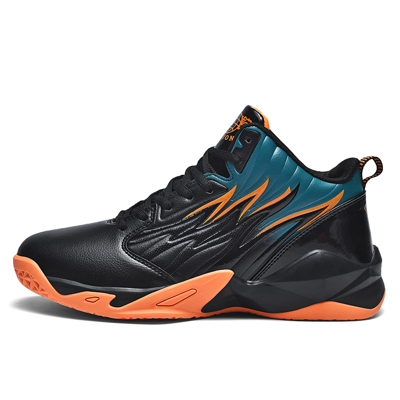 TOMAY Microfiber Leather Slip Resistant Abrasion Resistant Slip Resistant Abrasion Resistant Mid top Basketball Shoes