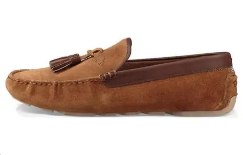 UGG Cow Split Leather Low top Casual Shoes Unisex Chestnut Brown