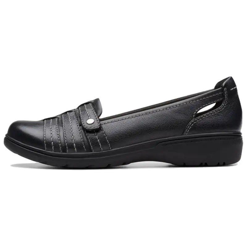 Clarks Leather Casual Shoes 3.5cm Women's Black