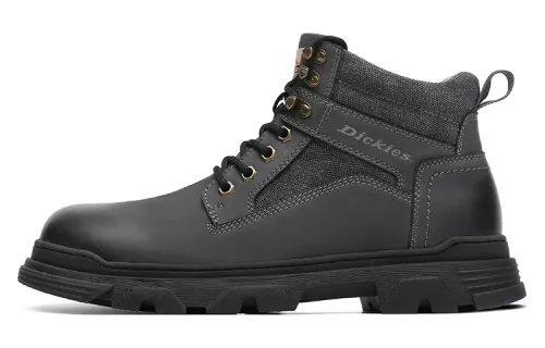Dickies Cow Split Leather Ankle Length Outdoor Boots Men's Dark Gray