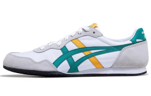 Onitsuka Tiger Serrano Comfortable Slip Resistant Low top Casual Shoes Unisex White Gray Green