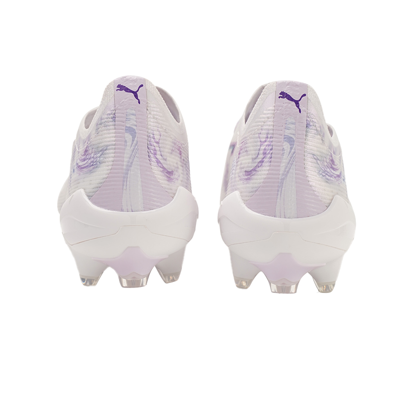 PUMA ULTRA 5 ULTIMATE Natural Grass Abrasion Resistant Soccer Shoes Unisex White Purple