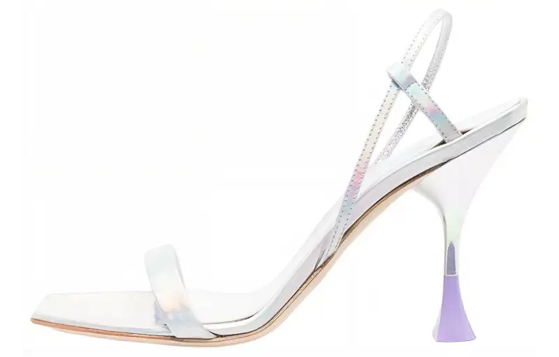 3Juin Square-toe 100mm Iridescent Sandals