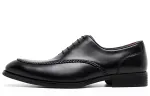 Desai first-layer cowhide, workplace interview, business commuting, wedding essentials, British style pointed toe, formal leather shoes, men's style, black