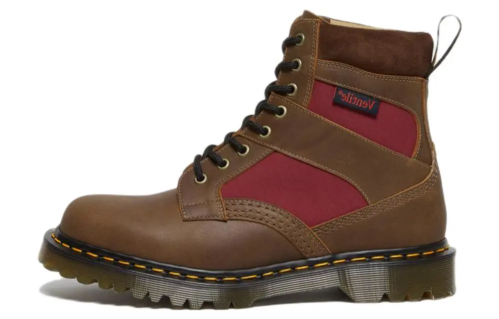 Dr. Martens Dr.Martens 1460 Made In England Padded Panel Lace Up Boots 'Brown Dockyard Oxblood'