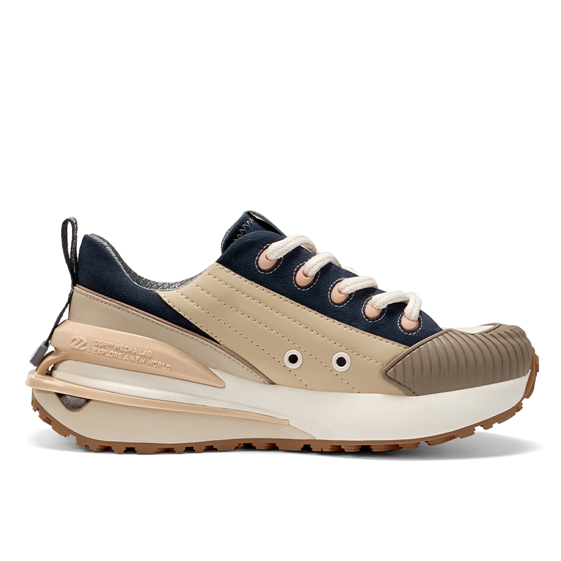 OGR Cushioning Breathable Lightweight Height Increasing Anti Rollover Low top Casual Running Shoes Unisex Khaki