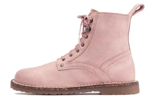 Birkenstock Bryson Collection Cow Suede Short Combat Boots Women's Pink