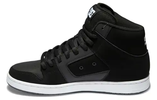 DC Shoes Slip Resistant Abrasion Resistant High top Casual Shoes Unisex Black White