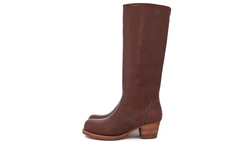 Visvim Cow Leather Knee high Boots Women's Wild Umber