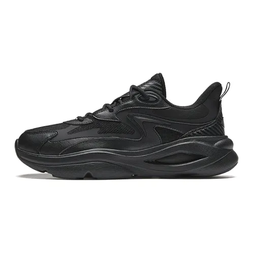 Anta Life Collection Slip Resistant Abrasion Resistant Low top Casual Shoes Men's Black