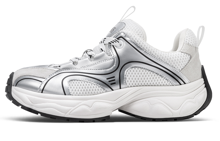 HART DAVIS 001 Classic Vintage Low top Running Shoes Unisex White Silver