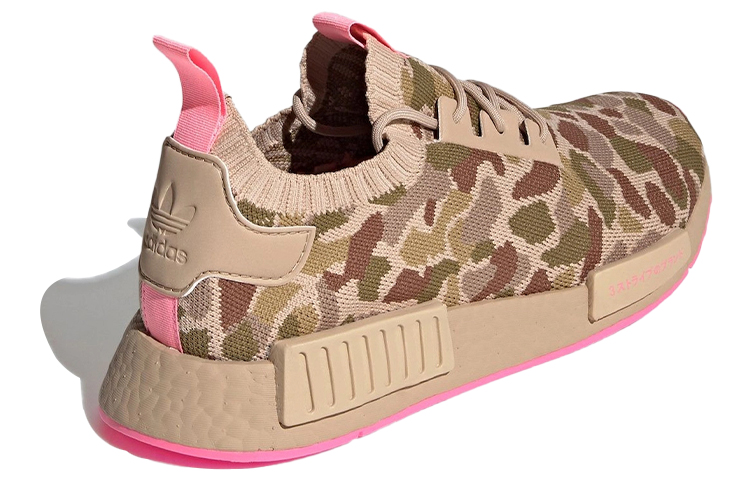кроссовки adidas originals NMD_R1 Primeknit TPU (розовый камуфляж) — 迷彩/粉 — фото 4