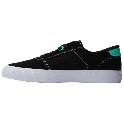 DC Shoes Leather Low top Skateboard Shoes Men's Black Green