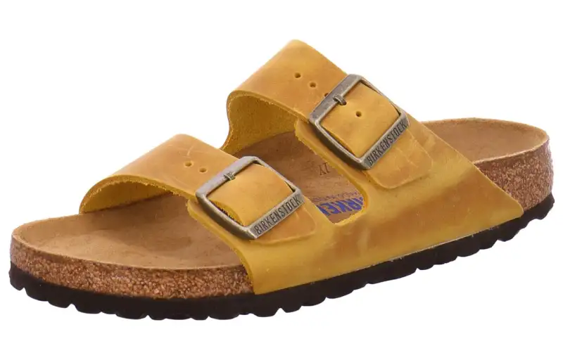 Birkenstock Suede Slide Slippers Men's Yellow