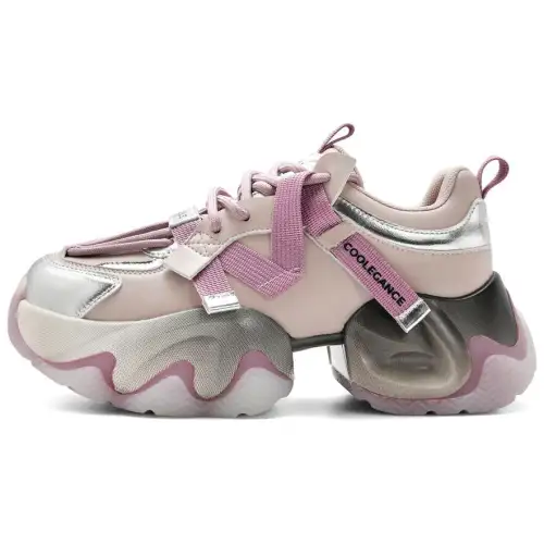 BELLE Abrasion Resistant Abrasion Resistant Low top Chunky Sneakers Women's Purple, Ecru, Black