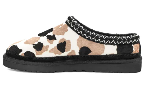 UGG Asman Cow Print Fashion Slippers Men's Black